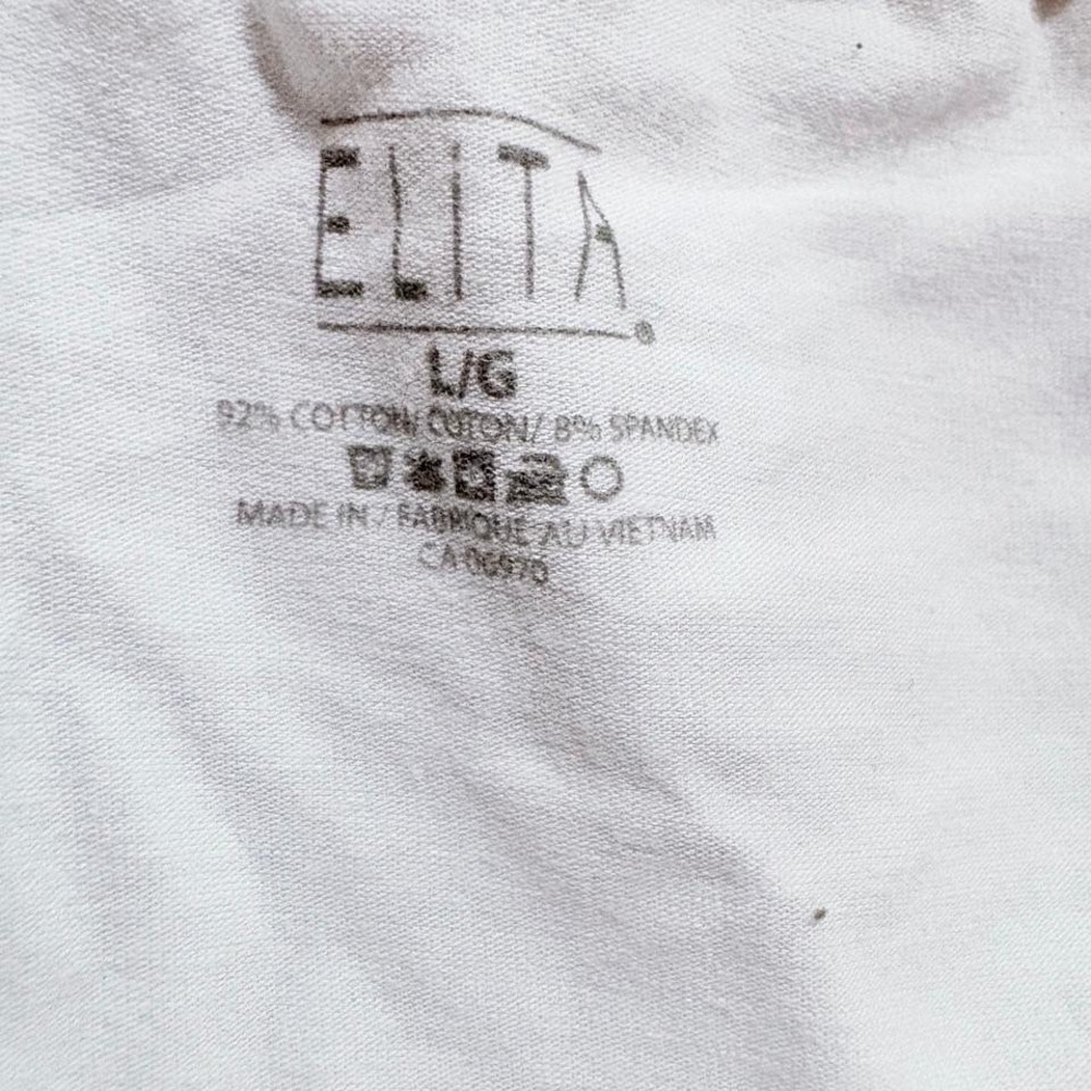 Elita White Cotton Blend Tee - L/G